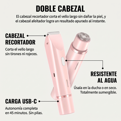 RASURADORA 2 EN 1 PARA BIKINI Y CUERPO · NUBELLAA™